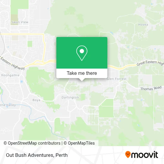 Out Bush Adventures map