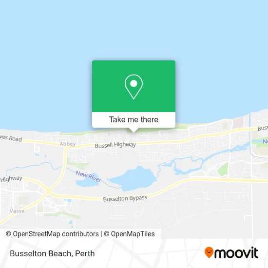 Mapa Busselton Beach