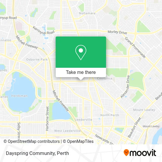 Mapa Dayspring Community