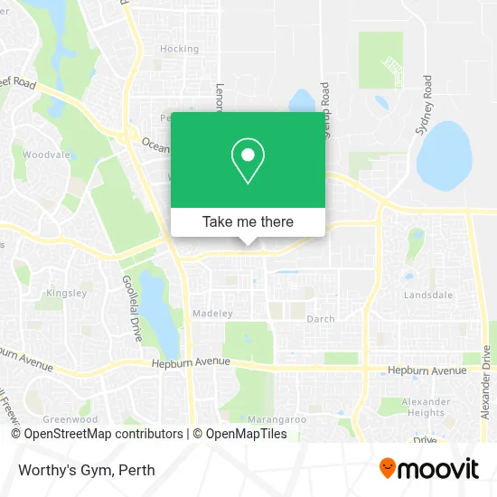Mapa Worthy's Gym
