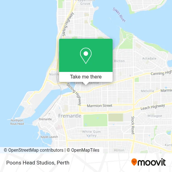 Mapa Poons Head Studios