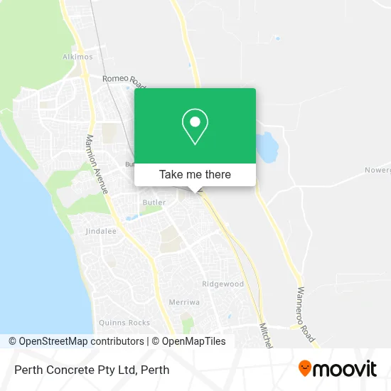 Mapa Perth Concrete Pty Ltd