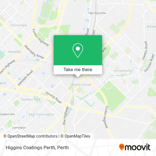 Mapa Higgins Coatings Perth