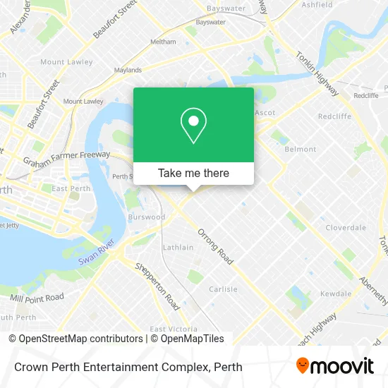 Crown Perth Entertainment Complex map