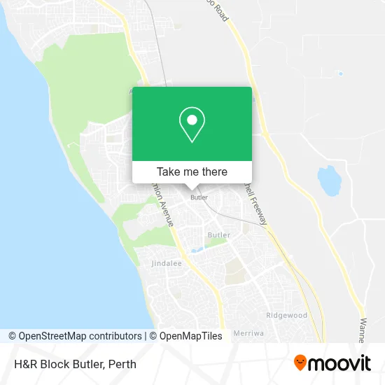 Mapa H&R Block Butler