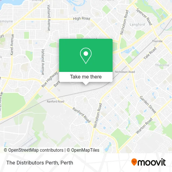 The Distributors Perth map