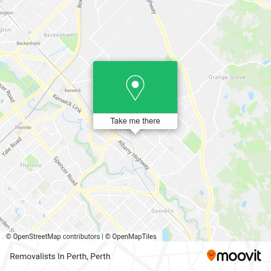 Removalists In Perth map