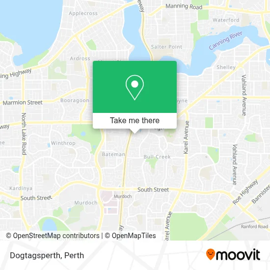 Mapa Dogtagsperth