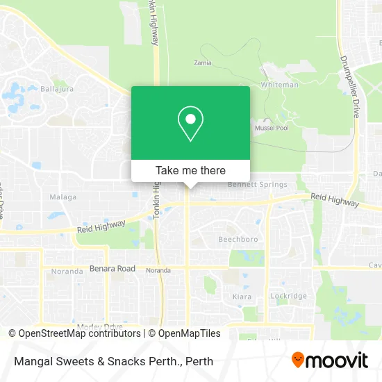 Mapa Mangal Sweets & Snacks Perth.