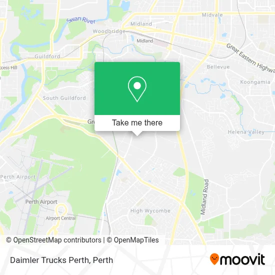 Mapa Daimler Trucks Perth