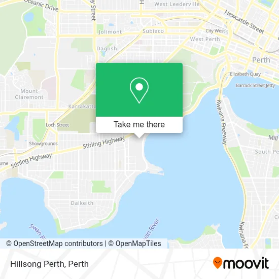 Mapa Hillsong Perth