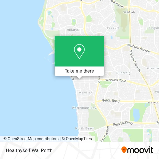 Mapa Healthyself Wa