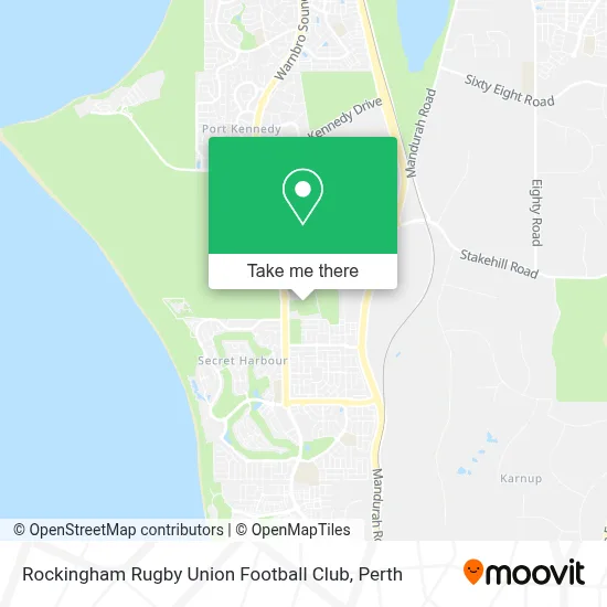 Mapa Rockingham Rugby Union Football Club