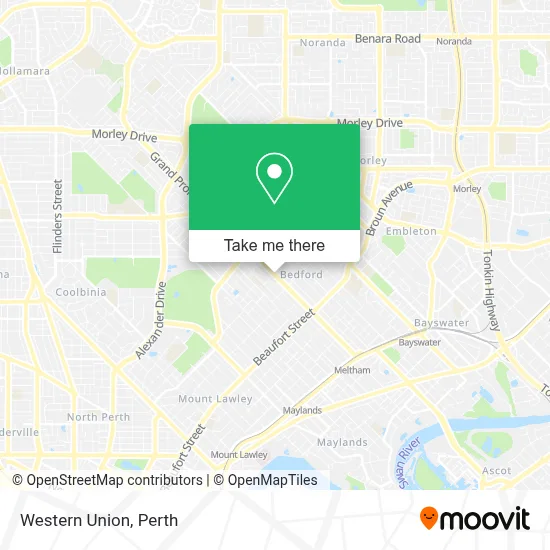 Mapa Western Union