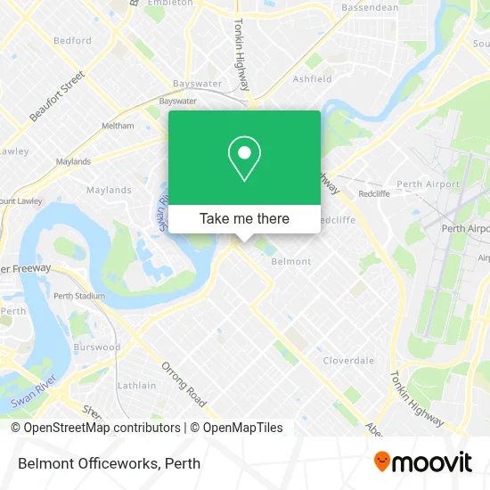 Mapa Belmont Officeworks