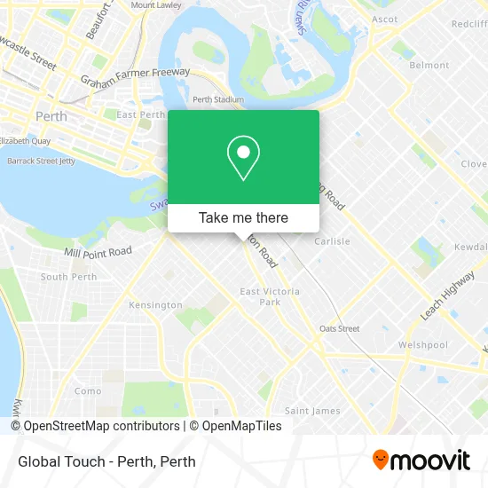 Mapa Global Touch - Perth