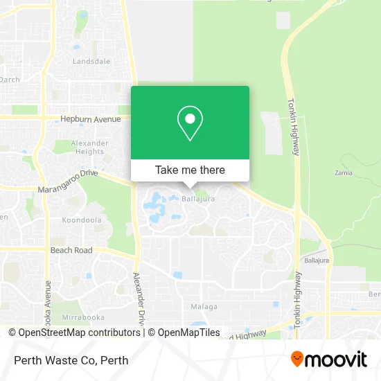 Mapa Perth Waste Co
