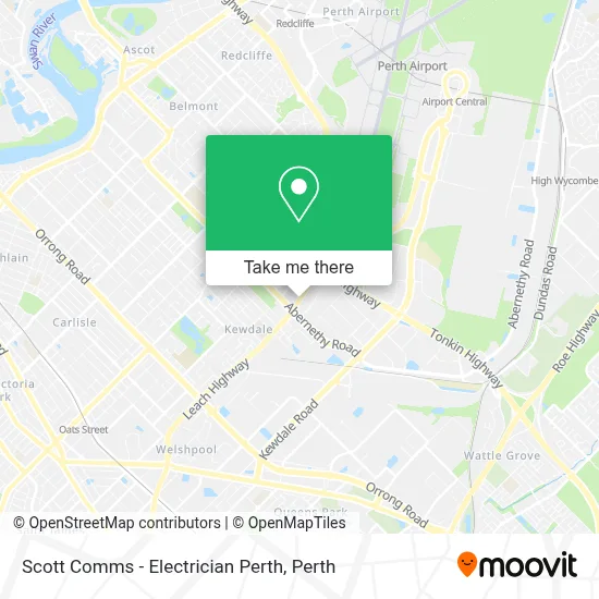Mapa Scott Comms - Electrician Perth