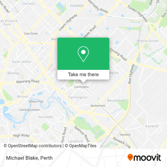 Mapa Michael Blake