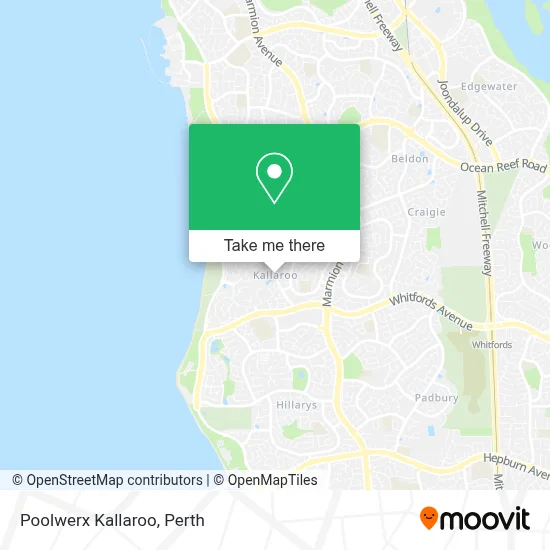 Mapa Poolwerx Kallaroo
