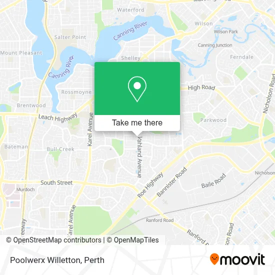 Mapa Poolwerx Willetton