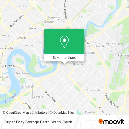 Mapa Super Easy Storage Perth South