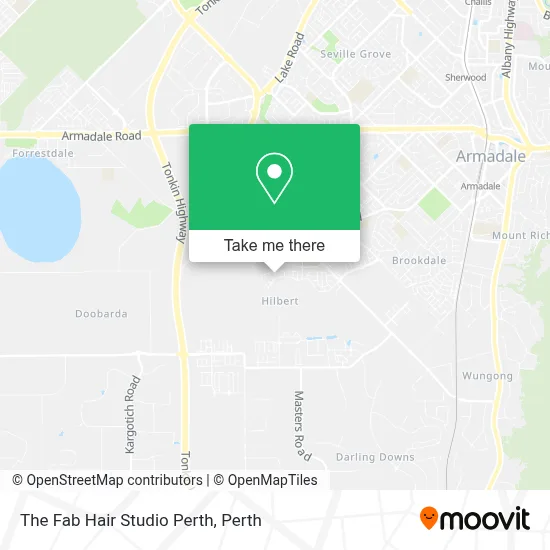 Mapa The Fab Hair Studio Perth