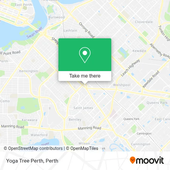 Yoga Tree Perth map