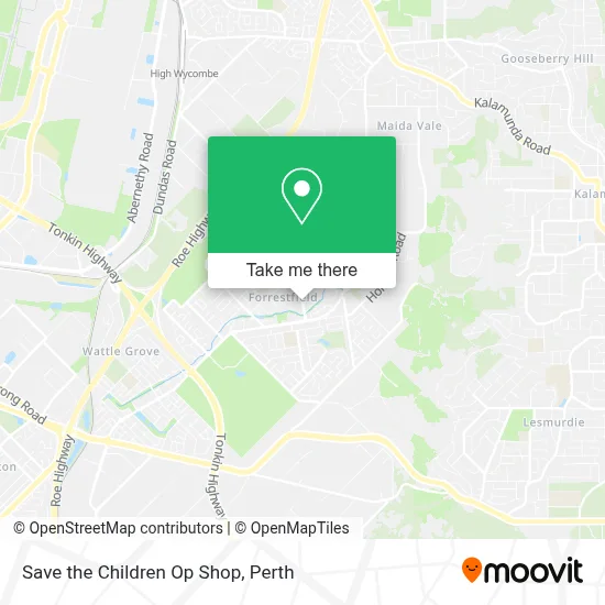 Mapa Save the Children Op Shop