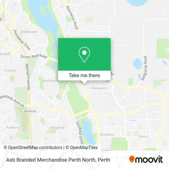 Asb Branded Merchandise Perth North map