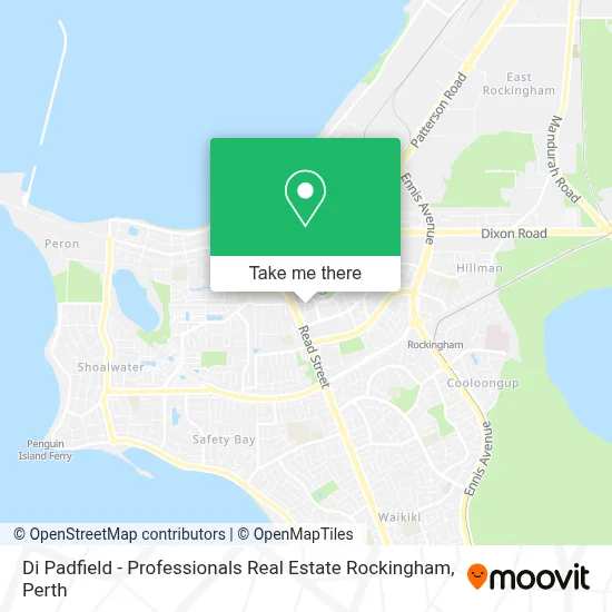 Mapa Di Padfield - Professionals Real Estate Rockingham