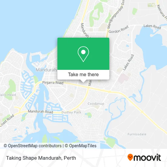 Mapa Taking Shape Mandurah