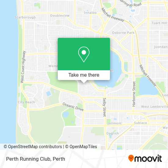 Perth Running Club map