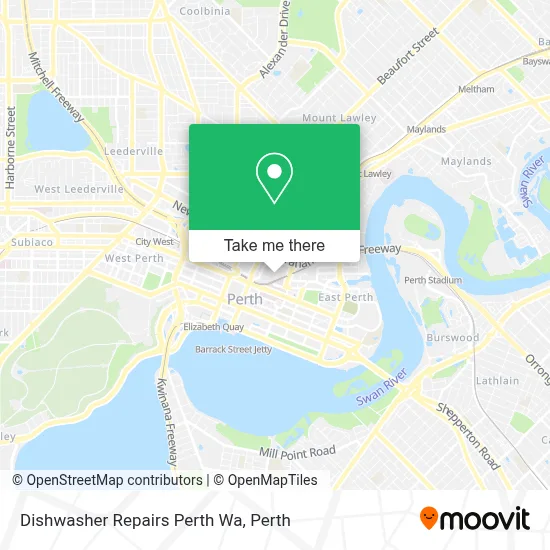 Mapa Dishwasher Repairs Perth Wa