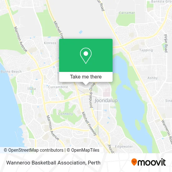 Mapa Wanneroo Basketball Association