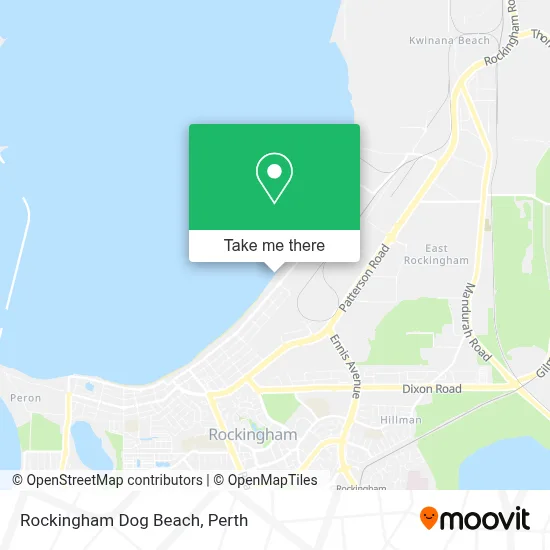 Mapa Rockingham Dog Beach