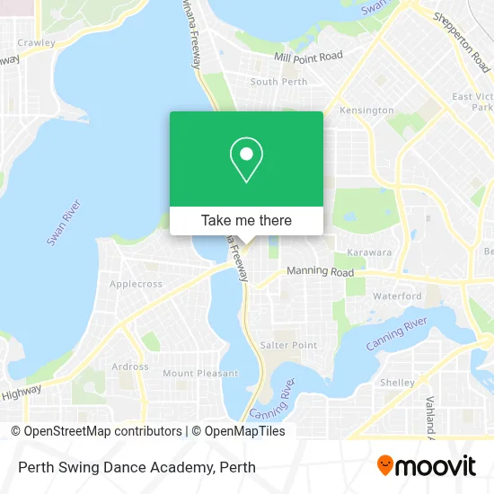 Mapa Perth Swing Dance Academy