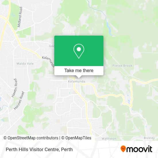 Mapa Perth Hills Visitor Centre
