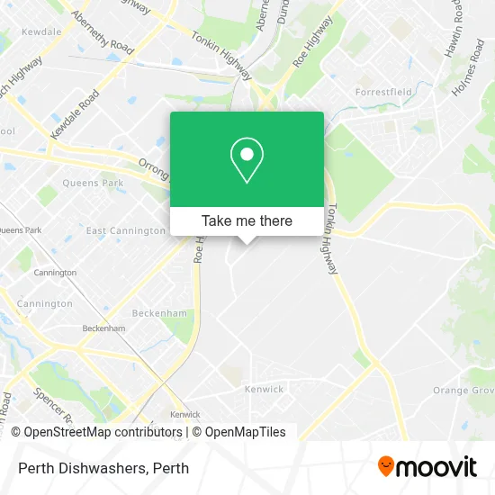 Perth Dishwashers map