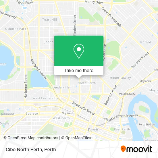 Mapa Cibo North Perth