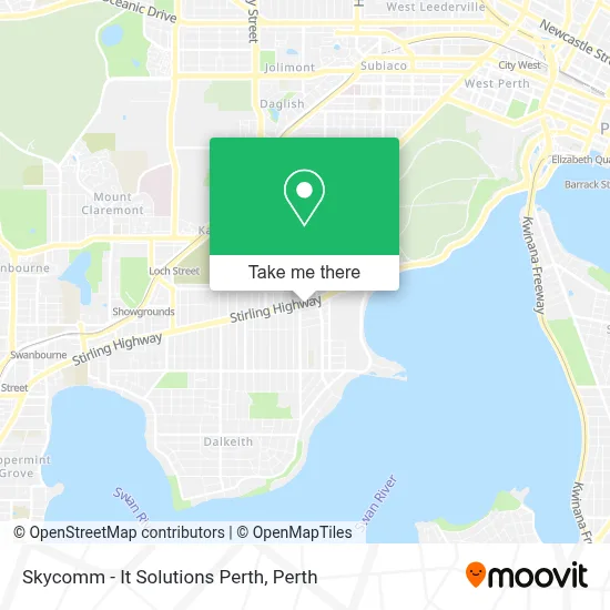 Mapa Skycomm - It Solutions Perth