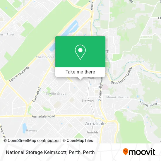Mapa National Storage Kelmscott, Perth