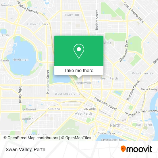 Mapa Swan Valley