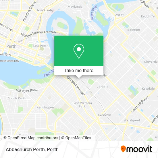 Mapa Abbachurch Perth