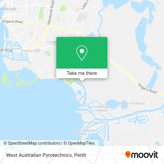 Mapa West Australian Pyrotechnics