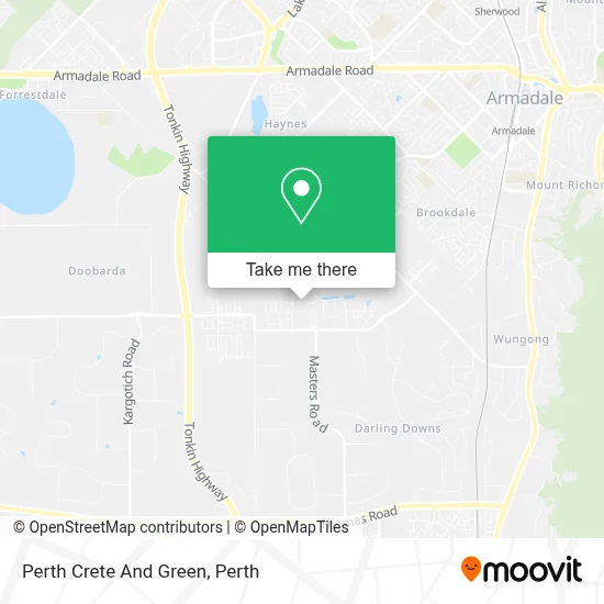 Mapa Perth Crete And Green