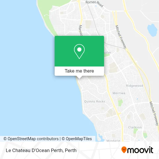 Mapa Le Chateau D'Ocean Perth