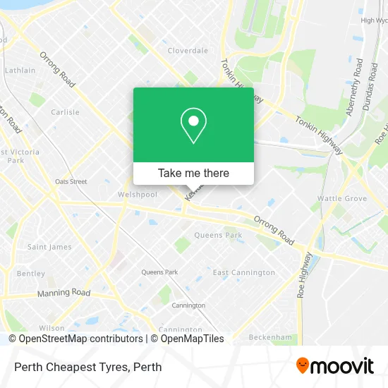Perth Cheapest Tyres map