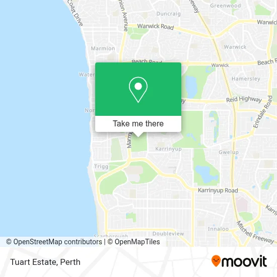 Mapa Tuart Estate