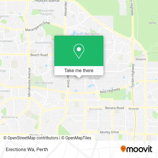 Mapa Erections Wa
